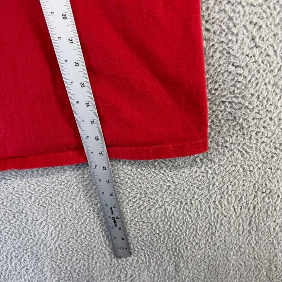 Vintage Nike Shirt Men's Large Red Black Graphic Center Swoosh Short Sleeve Y2K - Picture 2 of 10